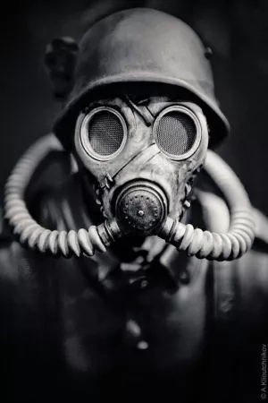 Portada de gas mask