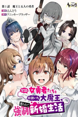 Portada de Joudan De Onna Yuusha Tachi Wo Kudaita Daimaou Sarawarete Kyousei Shinkon Seikatsu