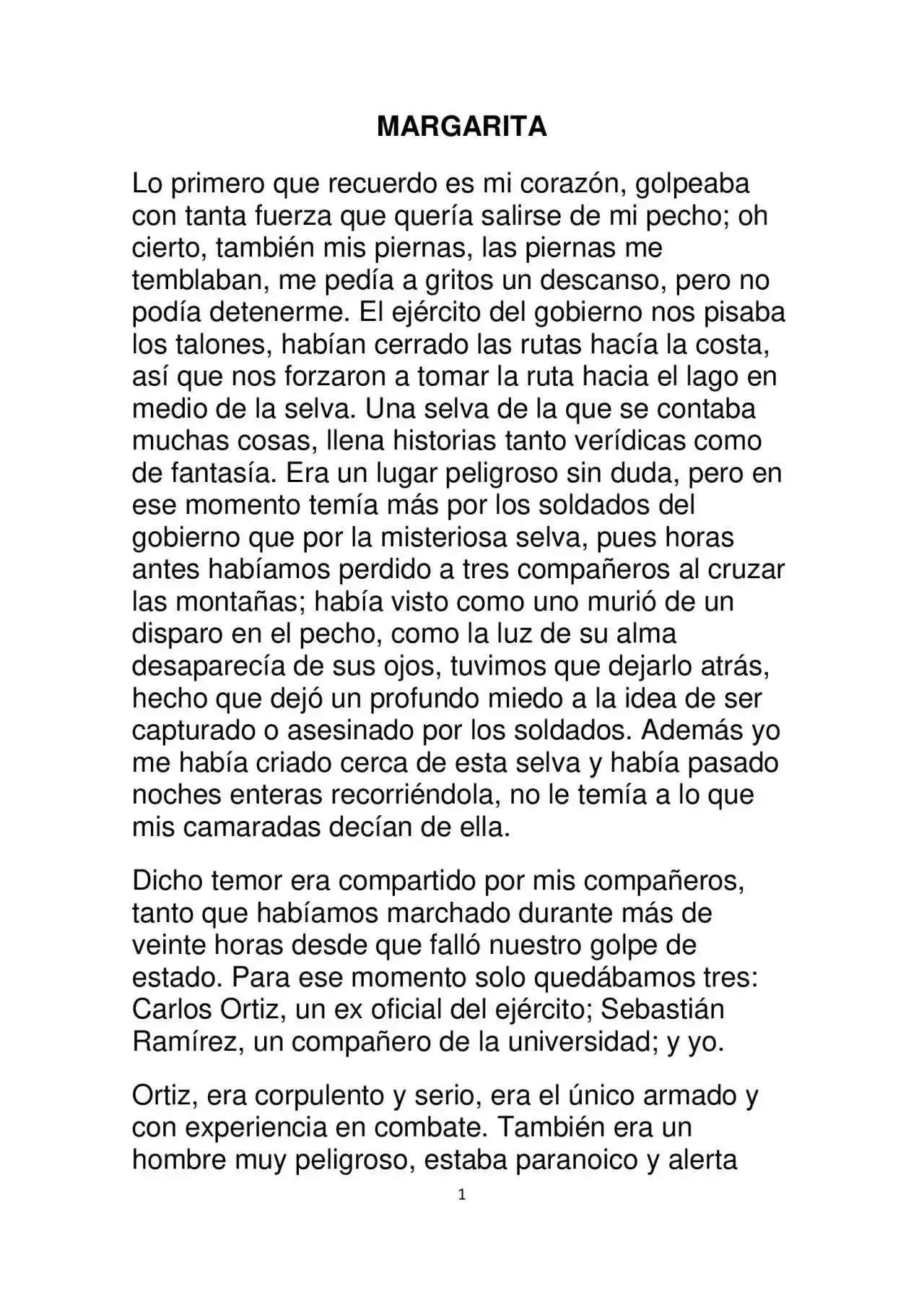 Portada de Margarita