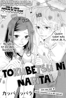 Portada de Tokubetsu Ni Naritai
