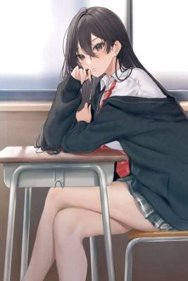 Portada de Tonari No Seki No Yankee Shimizu San Ga Kami Wo Kuroku Somete Kita