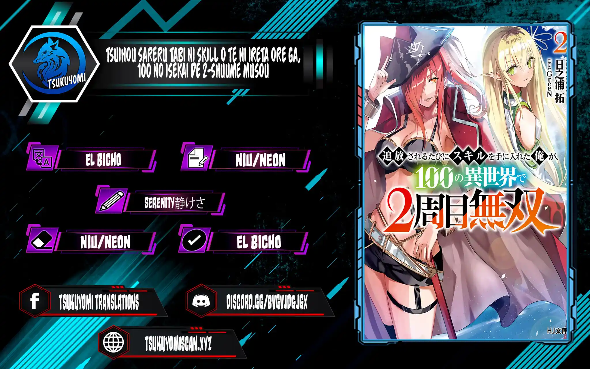 Portada de Tsuihou Sareru Tabi Ni Skill O Te Ni Ireta Ore Ga 100 No Isekai De 2 Shuume Musou