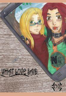 Portada de What Love Said